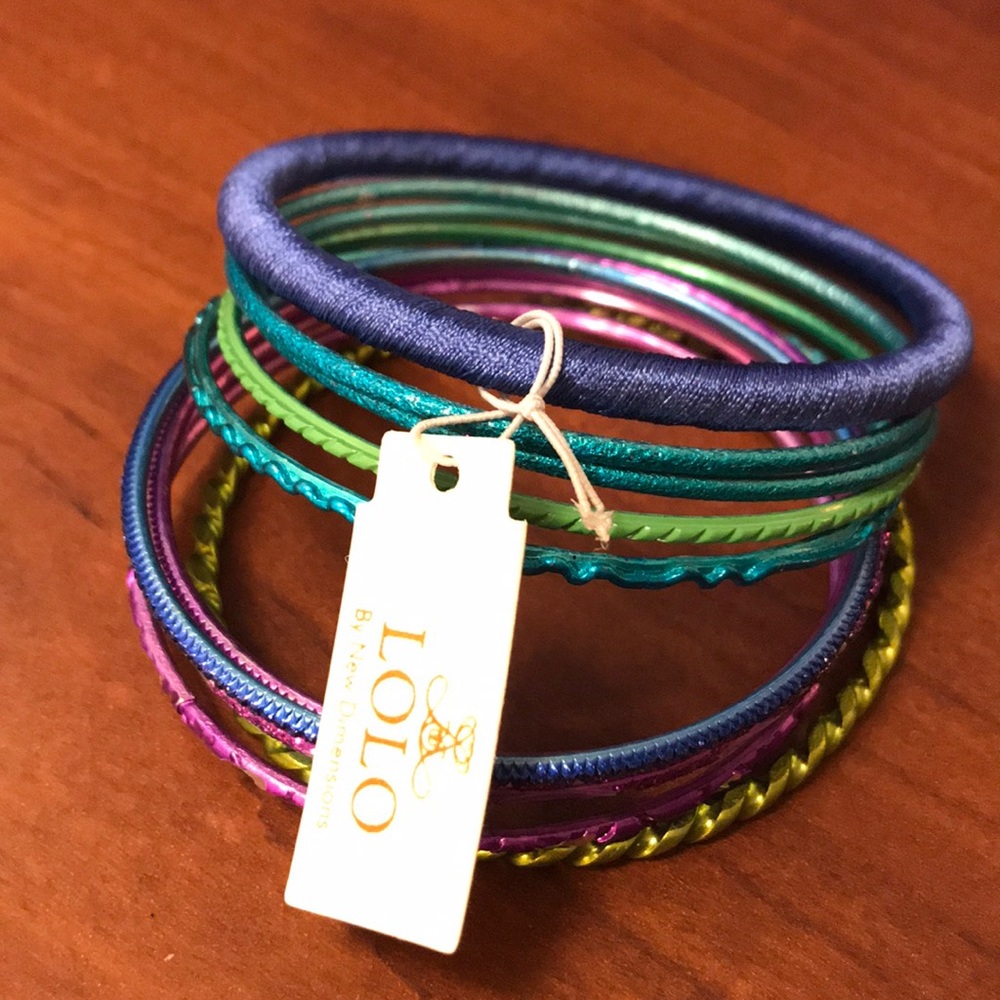 Pump up the Jam Party Bangles, Set of 10 - Picture 2 of 4